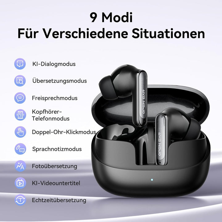 Ki Übersetzer Kopfhörer, 3-in-1 Übersetzungskopfhörer mit echtzeit übersetzung, 150 Sprachen Kopfhör