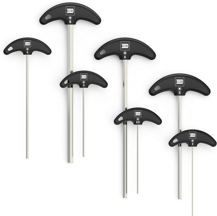 INBUS® 70020 T-Griff Schraubendreher Set 7tlg, 2–8mm — Made in Germany
