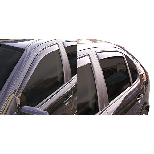 ClimAir Windabweiser Schwarz kompatibel mit Skoda Octavia 5E Limousine/Kombi 2013-2017 & 2017-2020 &