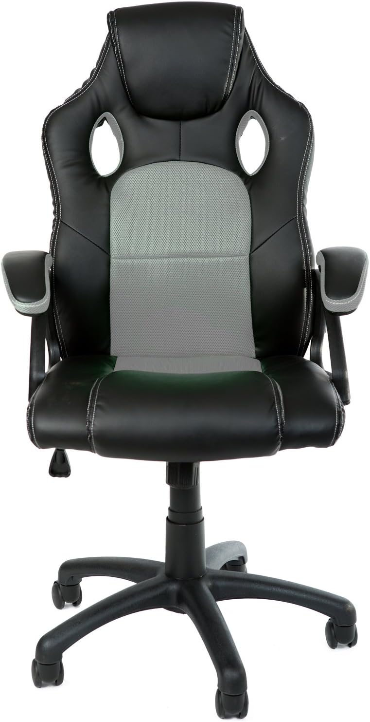 Panorama24 Gamer Stuhl Gaming Schreibtischstuhl Chefsessel Bürostuhl Ergonomisch, Grau, 9 Farbvarian