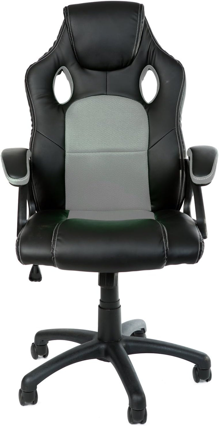 Panorama24 Gamer Stuhl Gaming Schreibtischstuhl Chefsessel Bürostuhl Ergonomisch, Grau, 9 Farbvarian