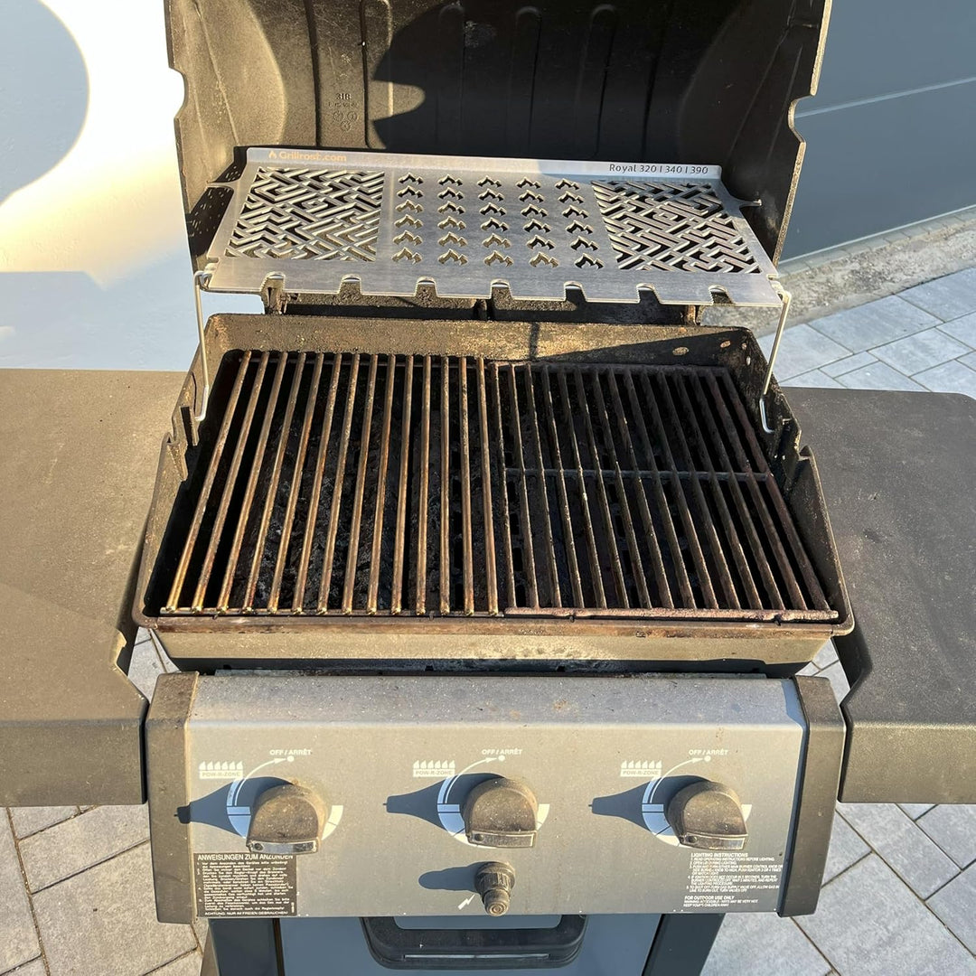 Grillrost.com Das Original Edelstahl Multistation Broil King - Royal 320/340/390 - Warmhalterost War