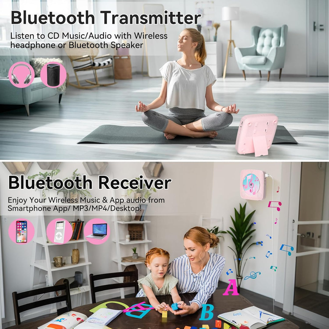 Radio mit CD Player Kinder: Kegaudio Tragbarer CD Players Tragbar mit Bluetooth Lautsprecher Frontan