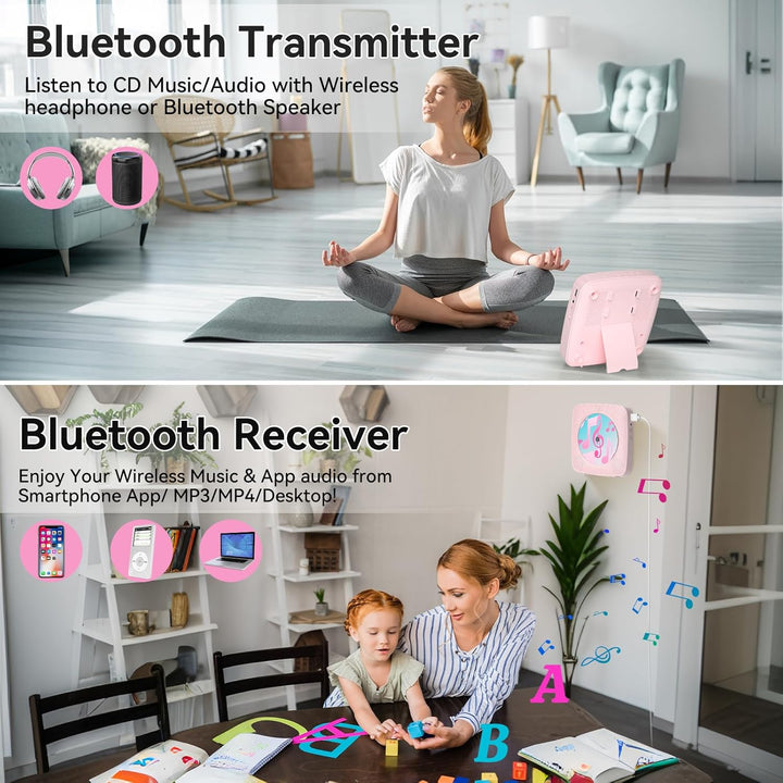 Radio mit CD Player Kinder: Kegaudio Tragbarer CD Players Tragbar mit Bluetooth Lautsprecher Frontan
