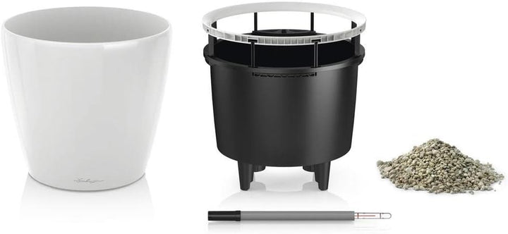 LECHUZA CLASSICO Premium LS 43 weiss hochglanz 16080 43.5x43.5x39.5 cm Weiss Hochglanz Einzel, 43.5x