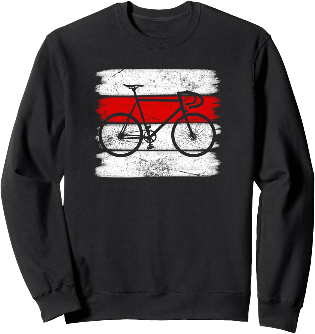 Fahrrad Rote Streifen Design Sweatshirt