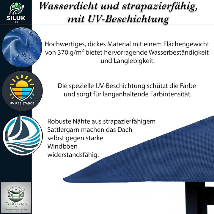 Ersatzdach für Pavillon 3x4 Meter Wasserdicht Material: Panama PCV Soft 370g/m² extra stark Modell 7