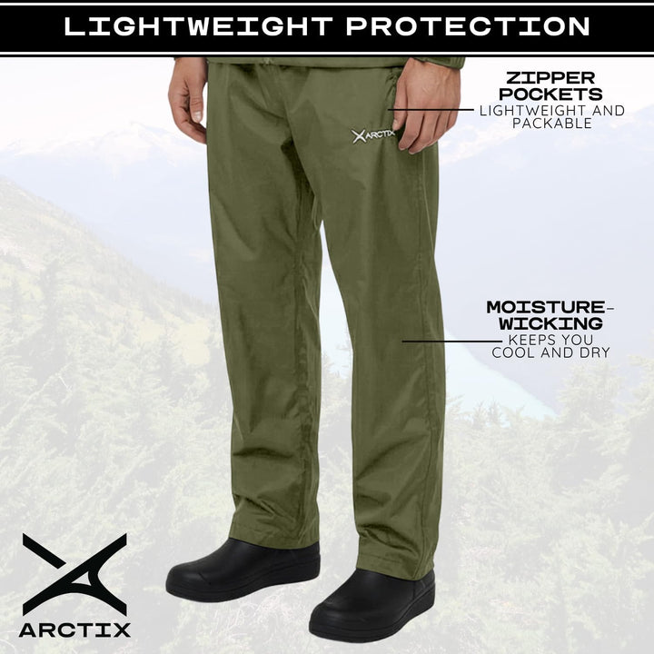 ARCTIX Herren Sturm-Regenhose Medium Extra Tall Oliv/Blatt für Mich (Leaf It To Me), Medium Extra Ta