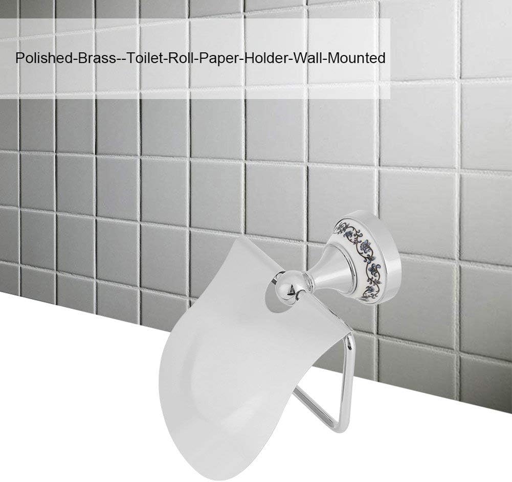 Yosoo Klassischer Badezimmer Toiletten Rollenpapier Halter mit Schallwand wasserdichtem an der Wand