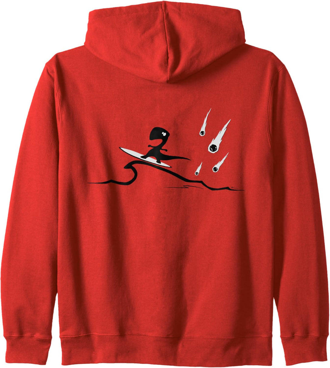 Surfer T-Rex Dino | Surf die Meteoriten Welle Kapuzenjacke