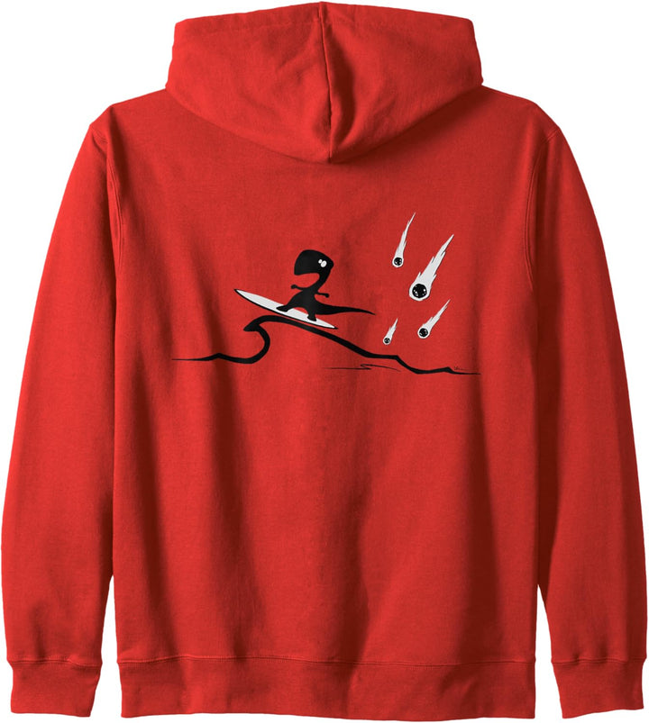 Surfer T-Rex Dino | Surf die Meteoriten Welle Kapuzenjacke