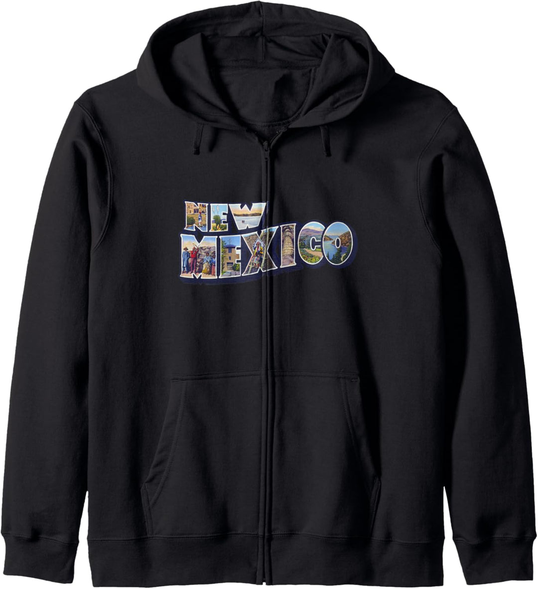 New Mexico NM Vintage Retro-Souvenir Kapuzenjacke