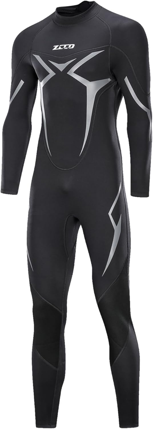 Herren-Neoprenanzug, 3 mm Premium Neopren, volle Ärmellänge, Taucheranzug für Spearfishing, Schnorch
