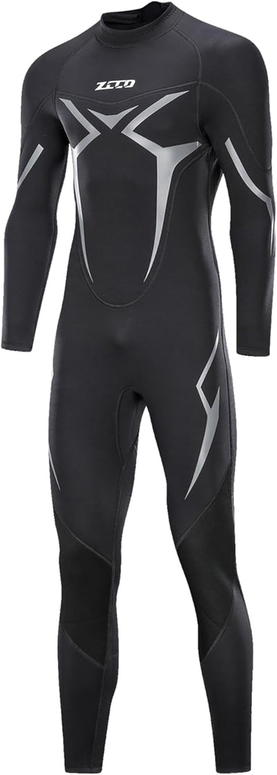 Herren-Neoprenanzug, 3 mm Premium Neopren, volle Ärmellänge, Taucheranzug für Spearfishing, Schnorch