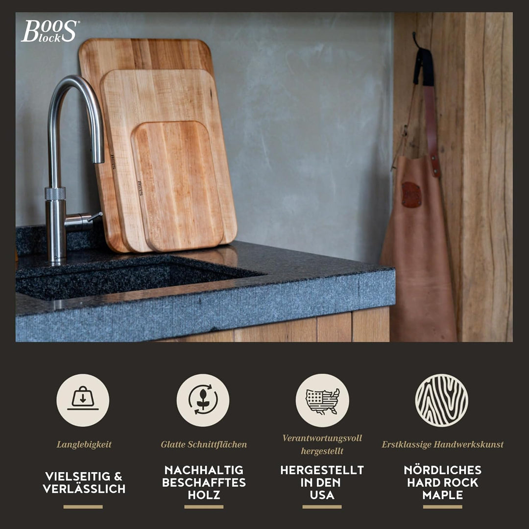Boos Block Chop-N-Serve - 30,5 x 20 x 2,5 CM - Allzweckbretter - Hackklotz - Nordamerikanisches Ahor
