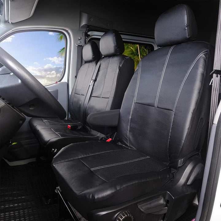 TOYOUN Universal Auto-Sitzbezüge für Transporter LKW Vorn Autositzbezüge Kunstleder Sitzbezug Fahrer