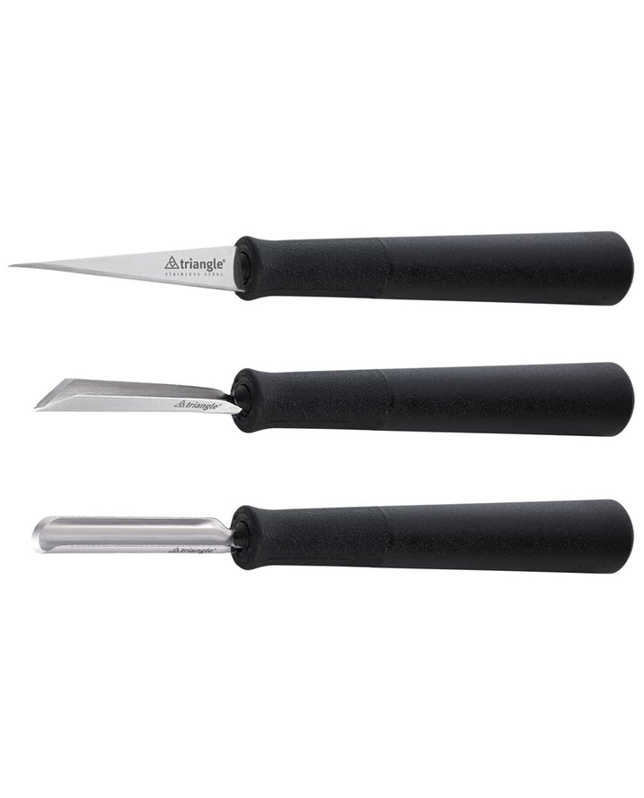 triangle 90 857 03 02 Schnitzmesser Set Basic, 3 teilig Carving Schnitz Werkzeuge in professioneller