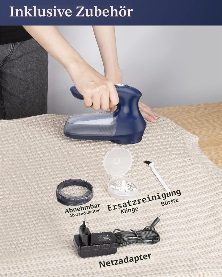 BEAUTURAL Fusselrasierer mit Stromkabel oder Batterie, Wollrasierer Elektrisch, Starker Fusselentfer