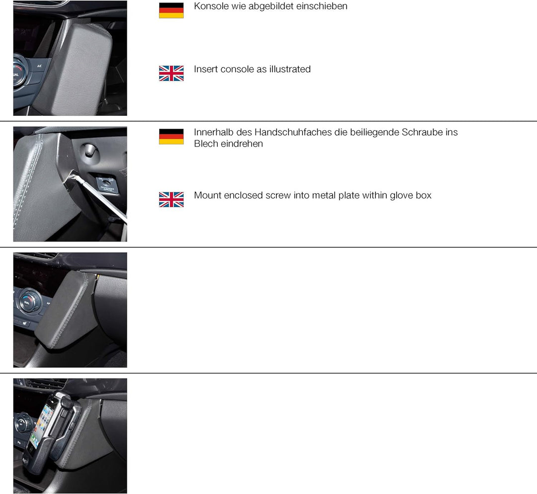 KUDA 084465 Halterung Kunstleder schwarz für Mazda 6 (GJ/GL) ab 03/2012, 084465