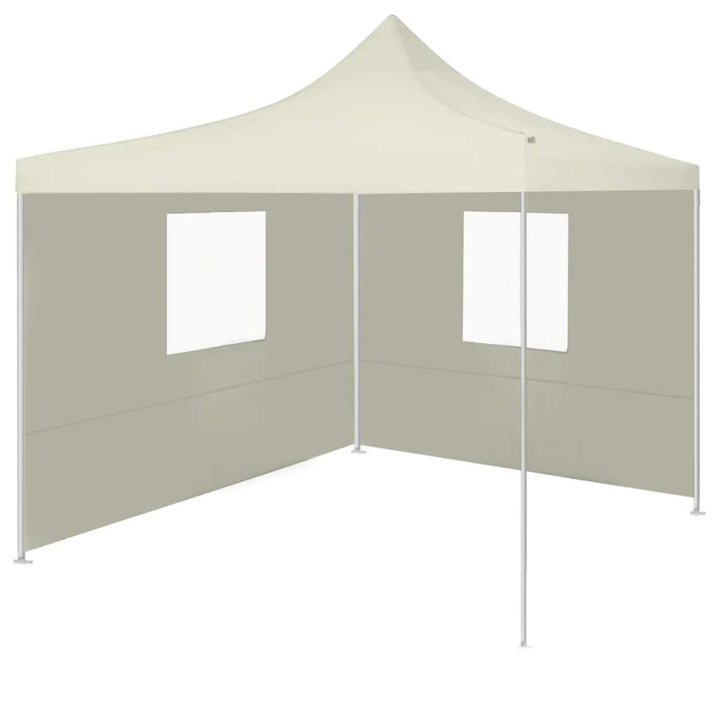 Festnight 3 x 3 m Faltpavillon, Pavillon Faltzelt Gartenzelt Partyzelt mit 2 Wänden für Garten Terra