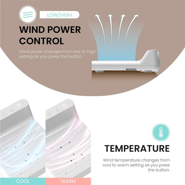 VOVO STYLEMENT BD-7700W Body & Foot Dryer, Made in Korea, Temperature & Wind Volume Controlled Dryer