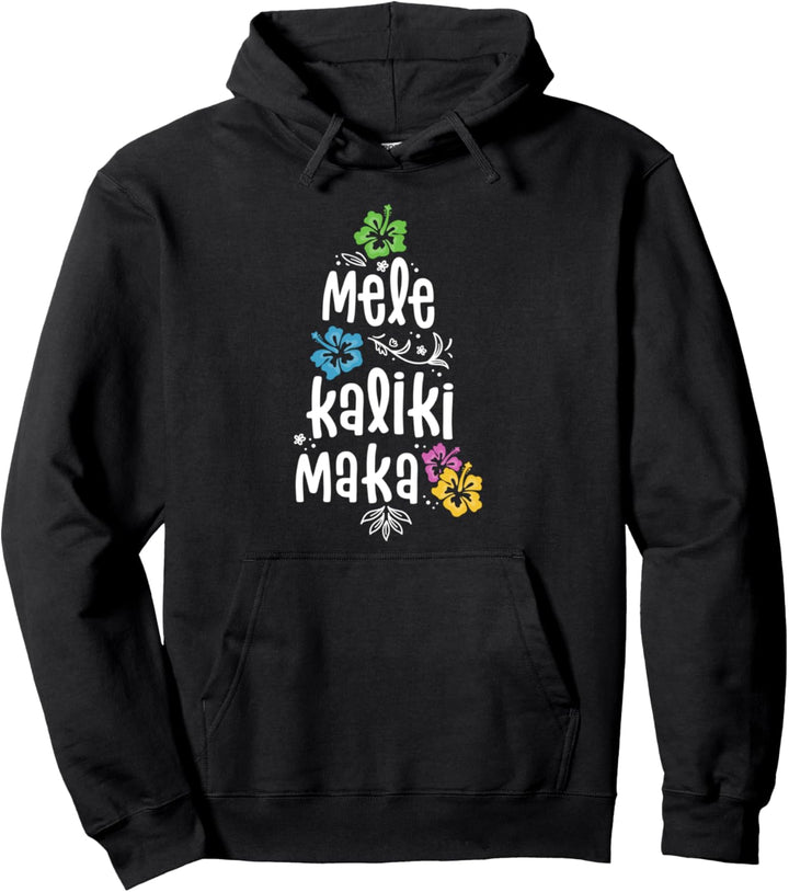 Mele Kalikimaka Christmas Shirts Hawaiian Xmas Vacation Pullover Hoodie