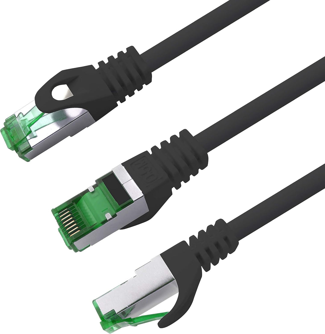 0.25 M Cat.7 Netzwerk-Kabel 10 Stück Cat7 Patch-Kabel Lan-Kabel Ethernet RJ45 10 Gbit/s (Alle Intern