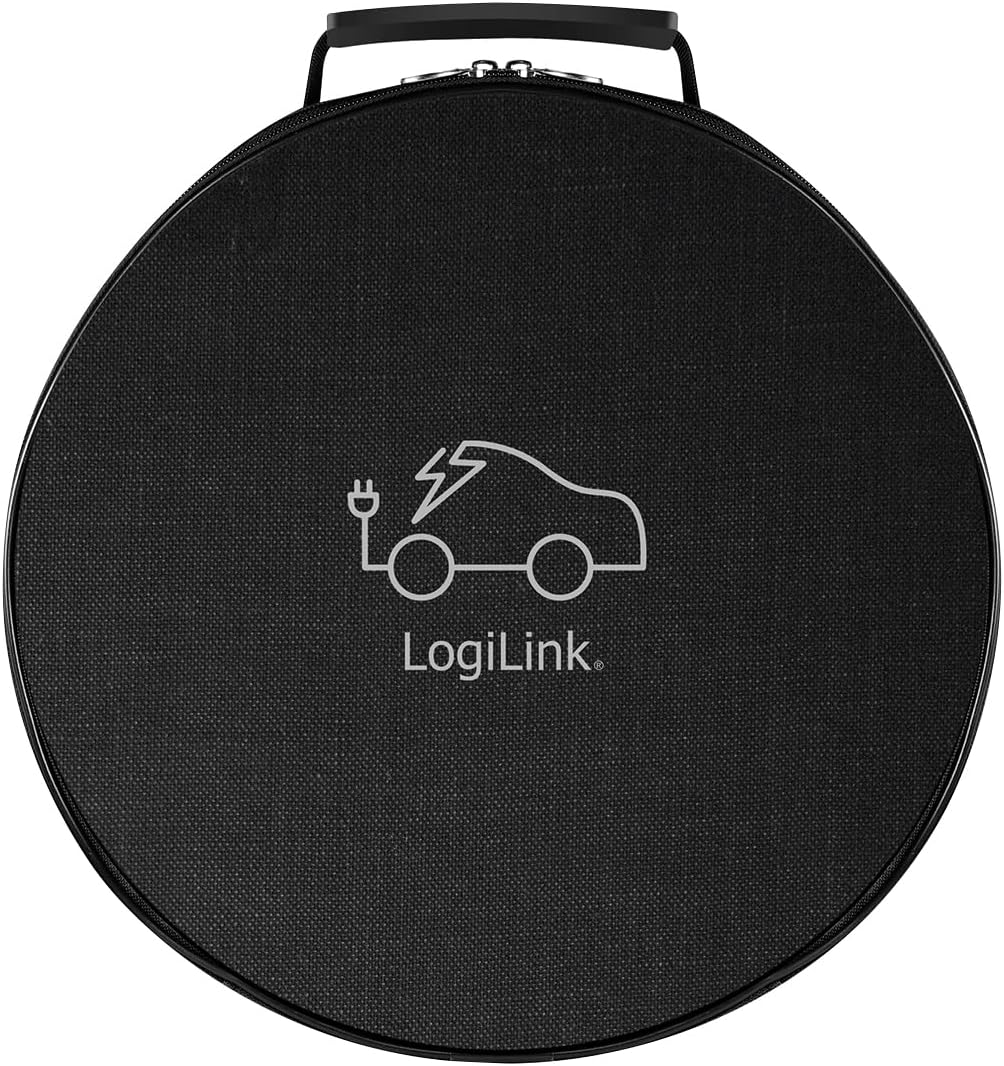 LogiLink E-Auto-Ladekabel, Typ 2, 3-phasig, 20 A, 11 kW, mit Tasche, 7,5 m, 7,5 m