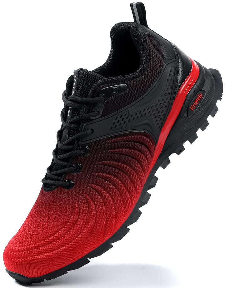 Kricely Traillaufschuhe Herren Laufschuhe Strassenlaufschuhe Sneaker Leicht Wanderschuhe Fitnessschu