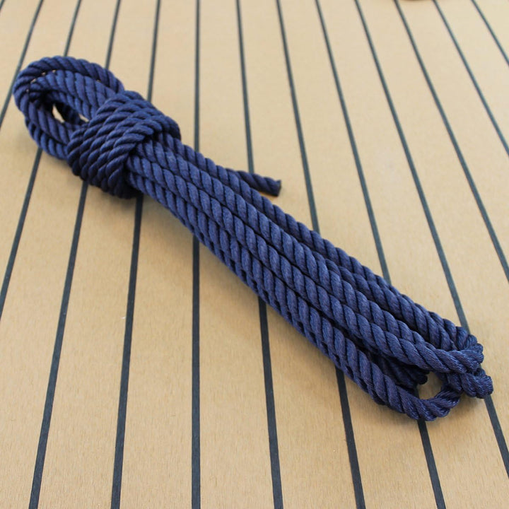 Tauwerk 10mm - Farbe: Marine 3-litzig gedreht Leine Schnur Festmacher Rope Tau Seil Allzweckseil Ree