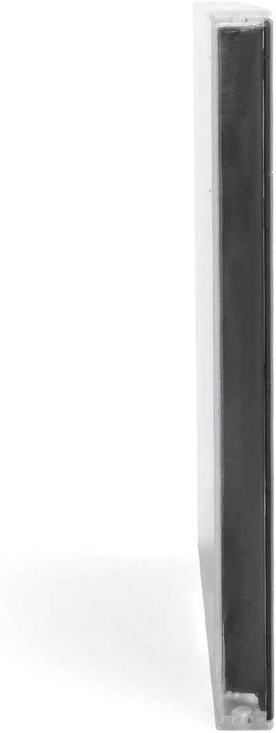 ENERGMiX CD Jewelcase/CD Hüllen/CD Leer Hüllen für 1 CD/DVD, transparent, Tray schwarz (10mm) 100 St