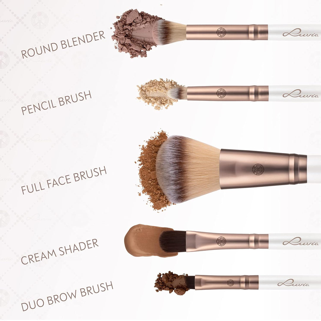 Make-Up Pinselset Luvia, Daily Selection Brush Set, Puder, Augenbrauen Und Augenpinsel Im Set, 5 Veg