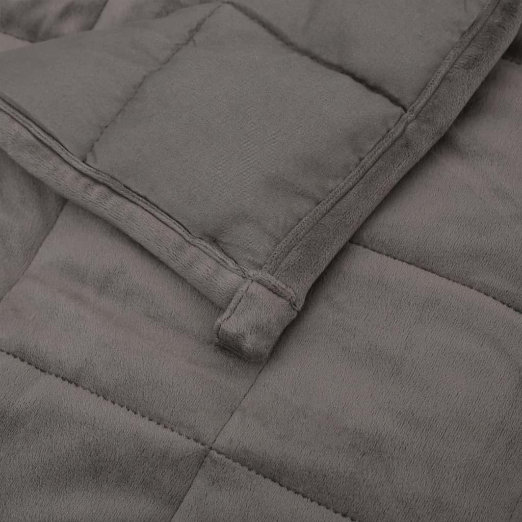 Gewichtsdecke Grau 200x230 cm 13 kg Stoff hypoallergene Füllung Komfort Schlafhilfe für Schlafzimmer