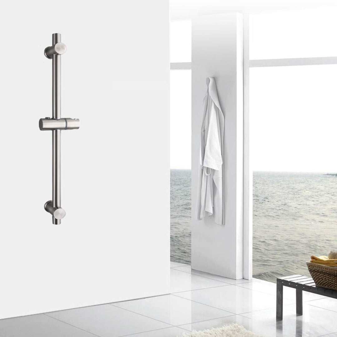 Drenky Duschstange, Duschstange aus 304 Edelstahl mit höhenverstellbaren und winkelverstellbaren Bef