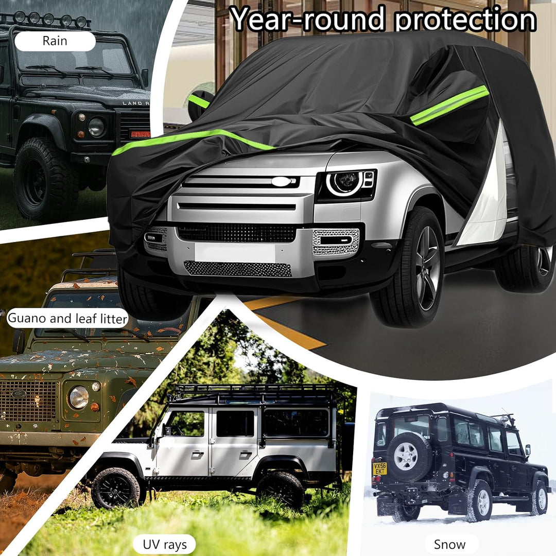 Autoabdeckung für Land Rover Defender 110(1990–2016), Linke Tür mit Reissverschluss,Dupont Oxford Pl