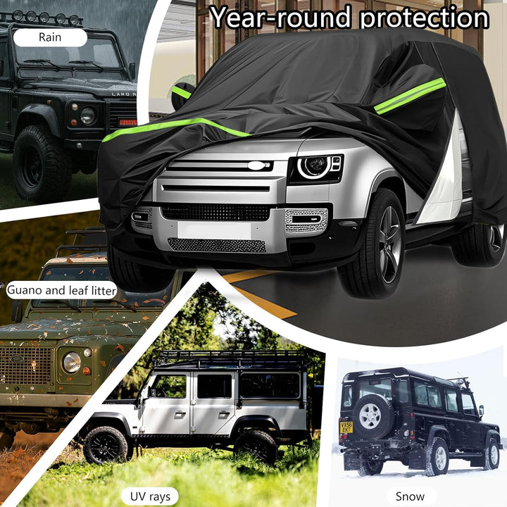 Autoabdeckung für Land Rover Defender 110(1990–2016), Linke Tür mit Reissverschluss,Dupont Oxford Pl