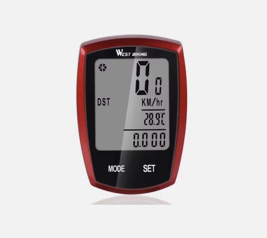 Kabelloser Fahrradcomputer, LCD Fahrrad Tacho mit Hintergrundbeleuchtung, Wasserdicht, Kilometerzähl