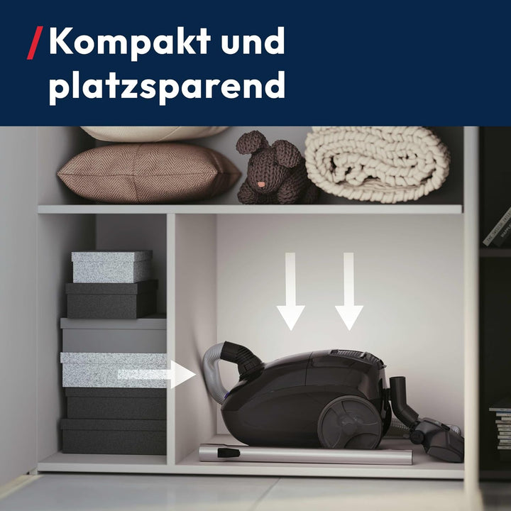 Hoover HE1 kompakter, leistungsstarker Bodenstaubsauger für Hartböden & Teppiche, EPA-Staubfilter, 2