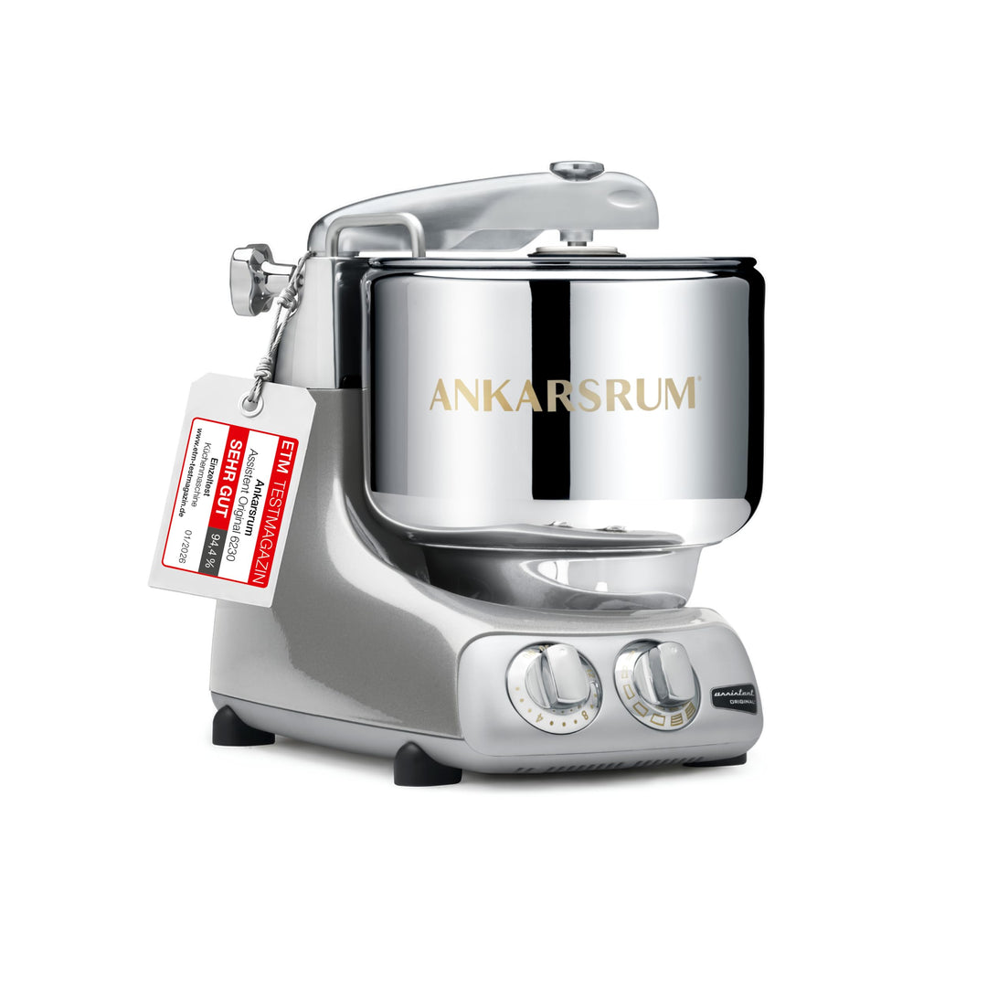 Ankarsrum 6230 SV Assistent Orginal Basis Küchenmaschine, Jubilee Silber