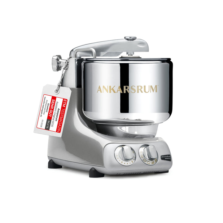 Ankarsrum 6230 SV Assistent Orginal Basis Küchenmaschine, Jubilee Silber