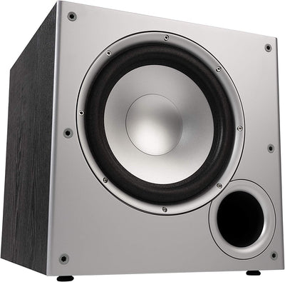 Polk Audio PSW10E Aktivsubwoofer für Heimkino Soundsysteme und Musik, 10" Bass Box, 100 Watt Single,