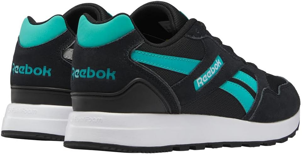 Reebok Unisex Gl1000Sneakers 40.5 EU Core Black Classic Teal Pure Grey 3, 40.5 EU Core Black Classic