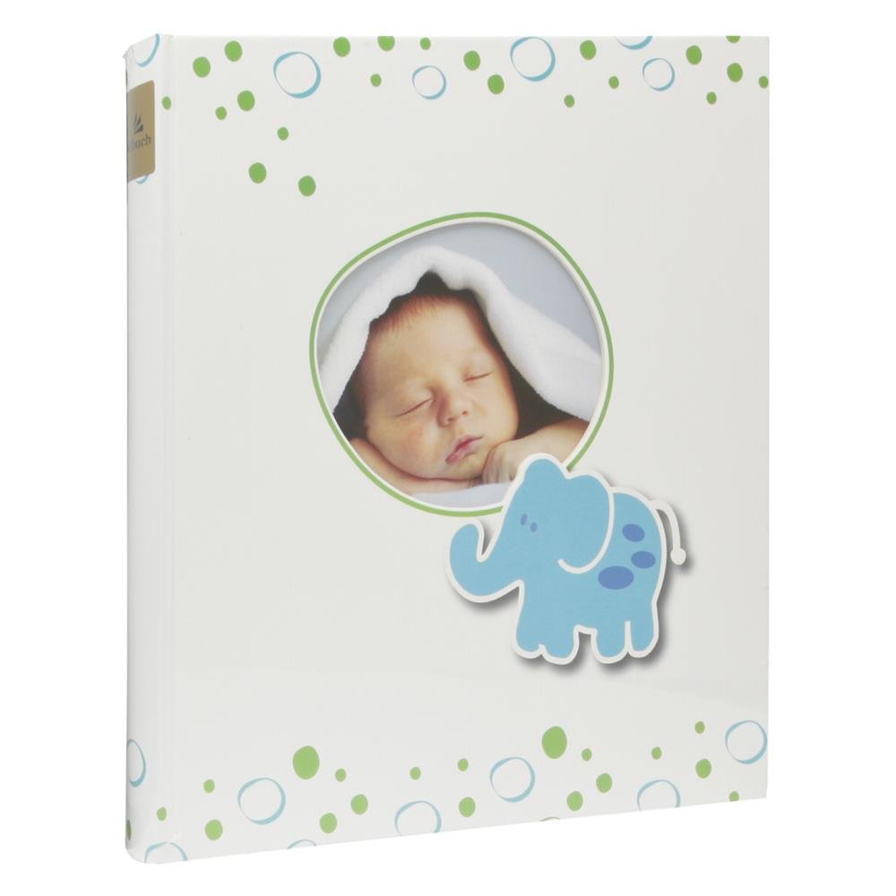 goldbuch Babyalbum mit Fensterausschnitt, Elefant, 30 x 31 cm, 60 weisse Blankoseiten mit 4 illustri
