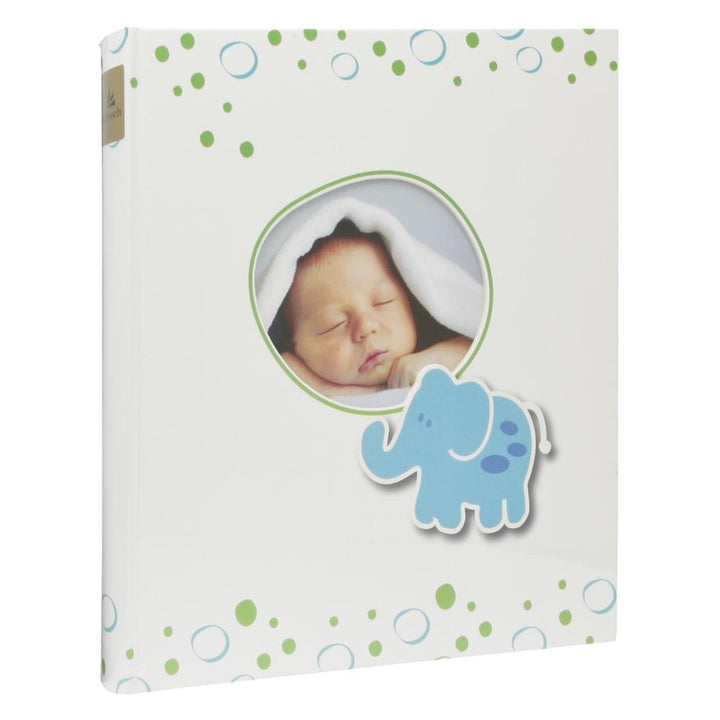 goldbuch Babyalbum mit Fensterausschnitt, Elefant, 30 x 31 cm, 60 weisse Blankoseiten mit 4 illustri