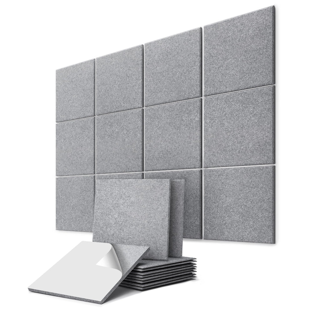 vilz 12 Stück Schallabsorber Panel Akustik aus recyceltem Filz - Akustikplatten Schalldämmung 250x25