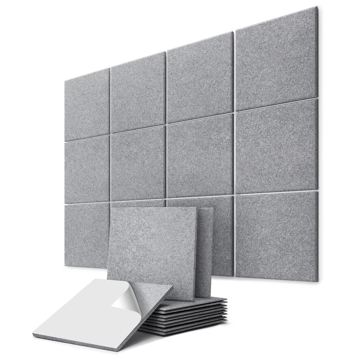 vilz 12 Stück Schallabsorber Panel Akustik aus recyceltem Filz - Akustikplatten Schalldämmung 250x25