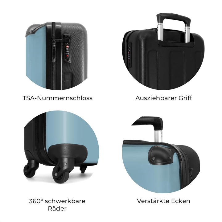 Koffer Mittelgross 67x43x25 cm Hartschalenkoffer L Trolley Rollkoffer 4 Rollen Leicht Hartschale Mit
