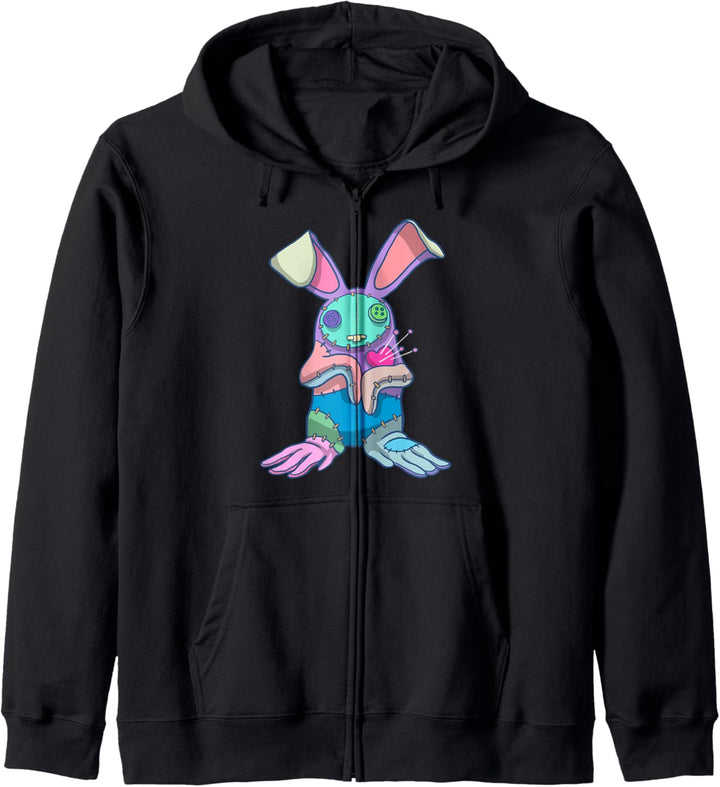 Pastell Goth Grunge Hase Geschenk Kapuzenjacke