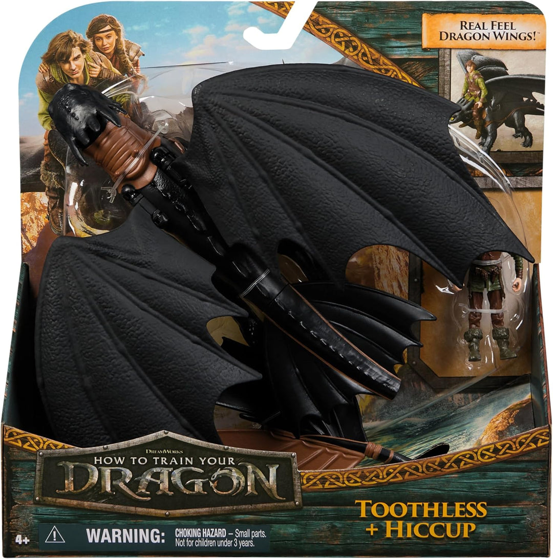 Dreamworks How to Train your Dragon, Wikinger und Drachen Actionfiguren-Set, Ohnezahn und Hicks, Spi