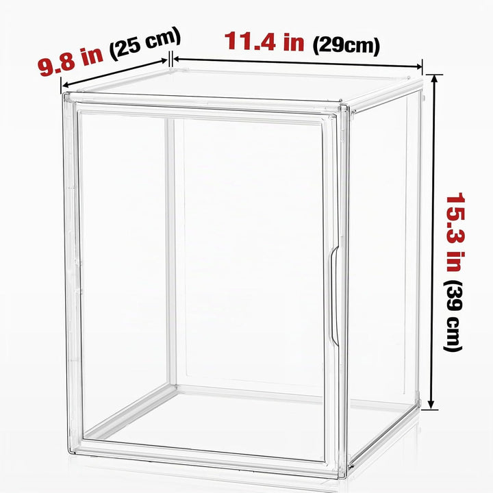 Stapelbare hohe Stiefel Schuh Aufbewahrung Boxen, Acryl Display Case Transparent Plastik Stapelbare